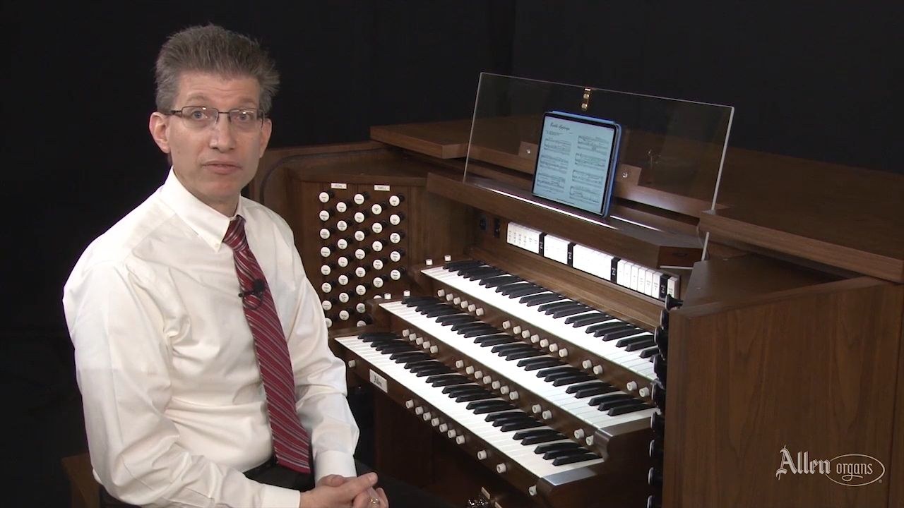 Aram Basmadjian at an Allen APEX organ
